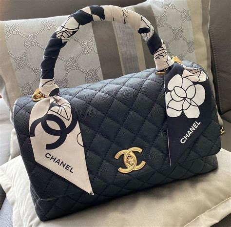 black chanel bag with handle